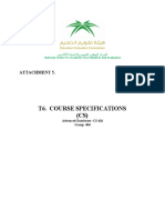 T6. Course Specifications (CS) : Attachment 5