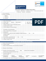 MaxBupa Pre Auth Claim Form