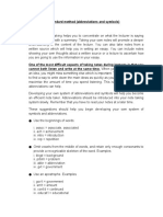 2.1 Developing A Standard Method (Abbreviations and Symbols)