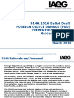 9146:2016 Ballot Draft: Foreign Object Damage (Fod) Prevention Program Guidance Material March 2016