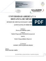 Universidad Abierta Y A Distancia de México: Division de Ciencias Sociales Y Administraivas Licenciatura en Derecho