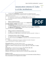 Comm Interne Cours L2 Spa 2009 (Biblio)