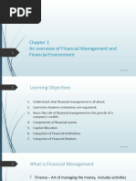 An Overview of Financial Management and Financial Environment