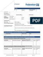 FEDUNI Admission Form 2019