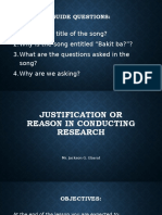 1.what Is The Title of The Song? 2.why Is The Song Entitled "Bakit Ba?"? 3.what Are The Questions Asked in The Song? 4.why Are We Asking?