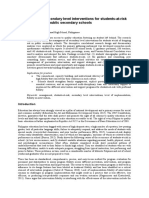 Management of Secondary Level Interventions For Students-At-risk of Dropping Out in Secondary Schools - Aaou Journal