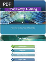 Road Safety Auditing: Presented By: Eng. Yousef Abu Jubba