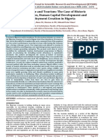 Architecture and Tourism The Case of Historic Preservations, Human Capital Development and Employment Creation in Nigeria