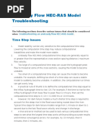 Unsteady Flow HEC Errors