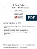 Acid-Base Balance + Arterial Blood Gases