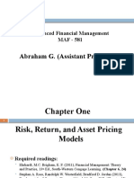 Abraham G. (Assistant Professor) : Advanced Financial Management MAF - 581