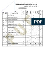 Blue Print For Blue Print: Model Question Paper