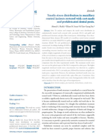 Tensile Stress Distribution in Maxillary Central Incisors Subjected To Various Dental Post and Core Applications