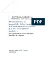 Informe Sobre La Educación de La Diversidad Funcional