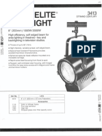 Strand Century Lighting 3413 8-Inch Fresnelite Spotlight Spec Sheet 6-77