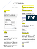 Key To Correction: PART I. Multiple Choice Questions: Encircle Your Chosen Answers