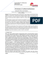 Overview On Mechanisms of Antibacterial Resistance: Alemayehu Toma, Serawit Deyno