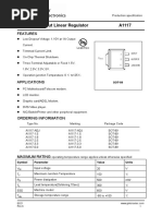 1A Low Dropout Linear Regulator A1117: Features