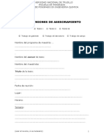 Acta de Reuniones de Asesoramiento Maestrías