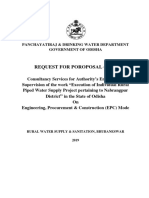 Request For Poroposal (RFP) : Panchayatiraj & Drinking Water Department Government of Odisha