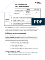 Reading Response Information