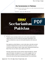 44 Essay On The Sectarianism in Pakistan - The College Study PDF