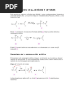 Condensación de Aldehídos y Cetonas