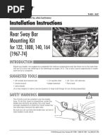 Rear Sway Bar Installation Instructions