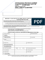 Fogg Travel Insurance Services Limited: Personal Liability Claim Form