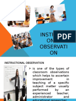 Instructional Observation Presentation