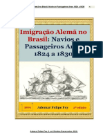 Resumo Imigração Alemã No Brasil Navios e Passageiros Anos 1824 A 1830 - 2a Ed