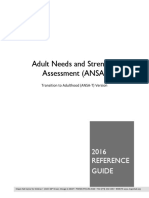 Adult Needs and Strengths Assessment (ANSA) : 2016 Reference Guide