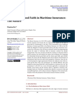 The Utmost Good Faith in Maritime Insurance The Na PDF