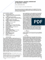 Identification of Principal Factors Causing Unbalanced