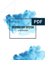 Respiratory System: (A Written Report)