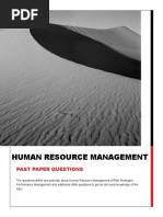 Human Resource Management: Past Paper Questions