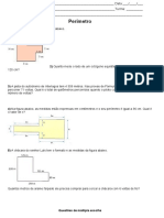 Exercícios 6 º ano-Matemática-Perímetro