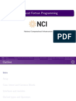 Advanced Fortran Programming: National Computational Infrastructure