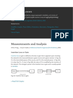 Insertion Losses: Measurements and Analysis