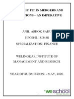 Strategic Fit in Mergers & Acquisitions - An Imparative