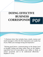 Doing Effective Business Correspondence