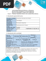 Guía de Actividades y Rúbrica de Evaluación - Fase 3 - Plantear Hipótesis Frente A Las Causas Del Problema