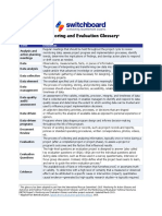 Switchboard MandE Glossary