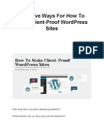 Effective Ways For How To Make Client-Proof WordPress Sites