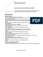 Reference Texts For The Advanced Dental Admissions Test (ADAT)