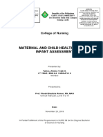 Maternal and Child Health Nursing Infant Assessment