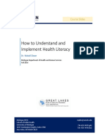 How To Understand and Implement Health Literacy: Course Slides