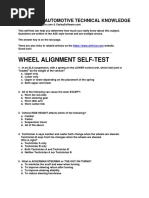 Self-Test Wheel Alignment