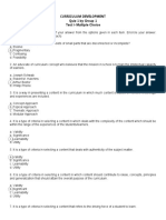 Curriculum Development Quiz 1 by Group 1 Test I-Multiple Choice