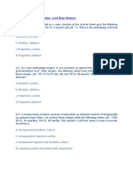 Multiple Choice Questions-Acid Base Balance